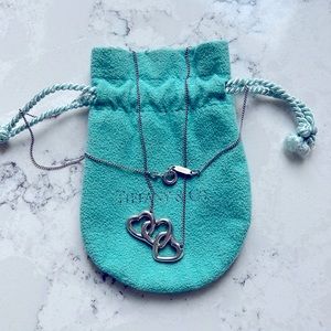 Tiffany & Co Sterling Triple Heart Necklace
